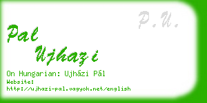 pal ujhazi business card